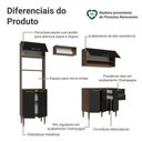 Ver imagem 4 de Cozinha Compacta Lille 7 Portas 2 Gavetas MDP 225cm Rustic Madesa