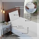 Ver imagem 4 de Kit Lençol Solteiro Infantil 100% Algodão Percal 300 Fios 2 Peças:branco