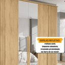 Ver mais imagens de Guarda-Roupa Casal França 6 Portas com Espelho e Detalhe Ripado com 3 Gavetas Internas Marrom/Cinamomo