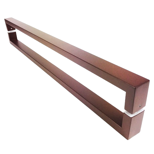 Puxador Portas Duplo Aço Inox Padrão Corten Greco 50 Cm para Portas: Pivotantes/madeira/vidro Temper