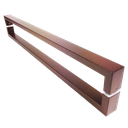 Ver imagem 1 de Puxador Portas Duplo Aço Inox Padrão Corten Greco 50 Cm para Portas: Pivotantes/madeira/vidro Temper