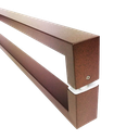 Ver imagem 3 de Puxador Portas Duplo Aço Inox Padrão Corten Greco 50 Cm para Portas: Pivotantes/madeira/vidro Temper