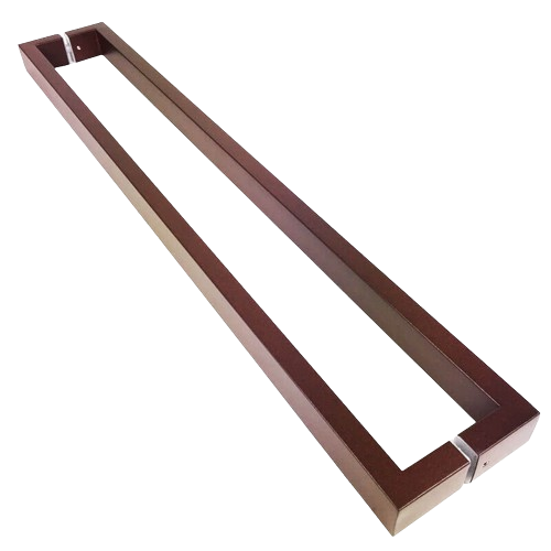 Puxador Portas Duplo Aço Inox Padrão Corten Greco 50 Cm para Portas: Pivotantes/madeira/vidro Temper - 2