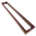 Ver imagem 2 de Puxador Portas Duplo Aço Inox Padrão Corten Greco 50 Cm para Portas: Pivotantes/madeira/vidro Temper