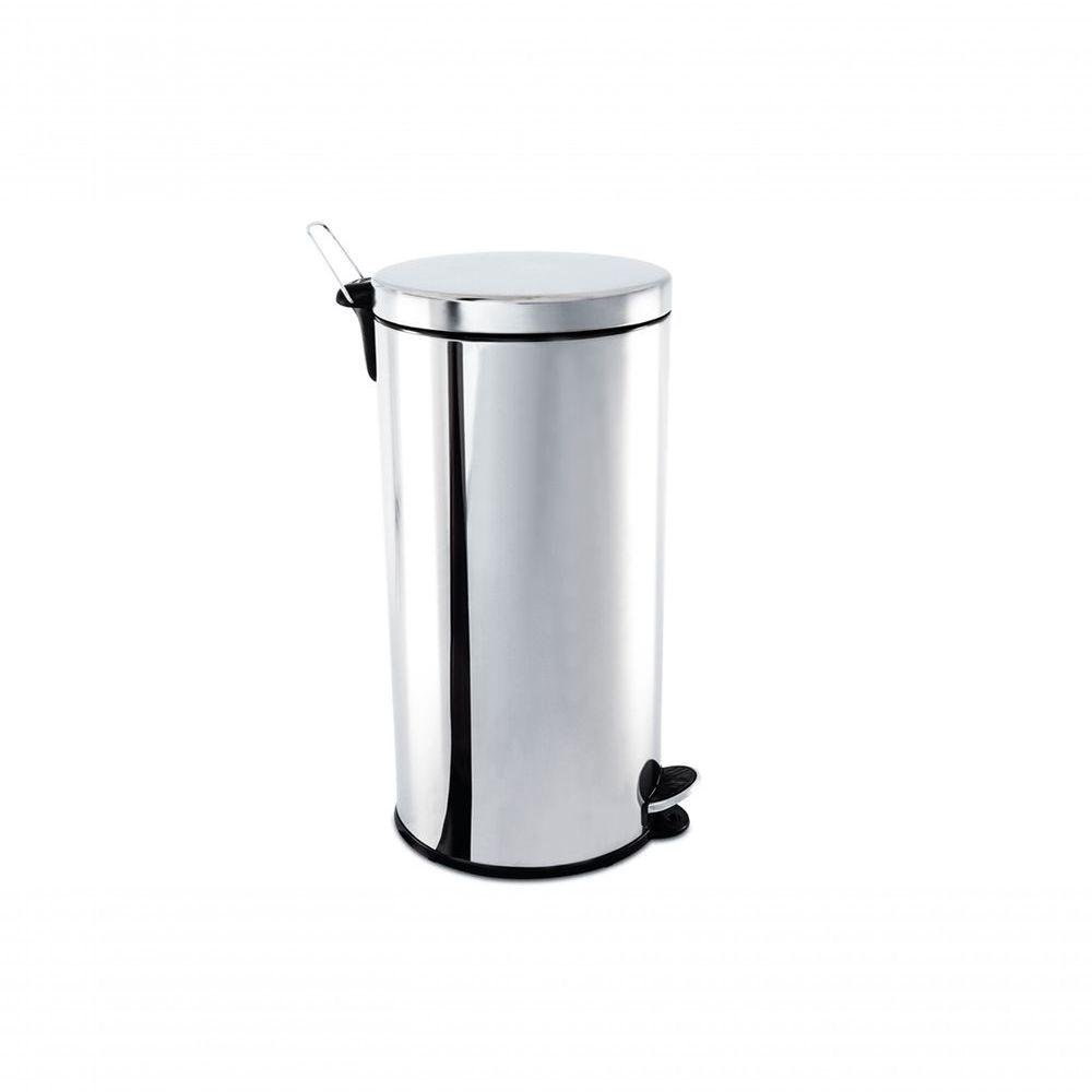 Lixeira para Cozinhas, Escritórios, Recepções e Banheiros Pedal e Balde 30l Linha Decorline Inox