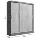 Ver imagem 4 de Guarda-Roupa Solteiro 3 Portas 2 Gavetas Branco 2029 - Percasa