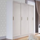 Ver imagem 1 de Guarda-Roupa Solteiro 3 Portas 2 Gavetas Branco 2029 - Percasa
