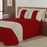 Kit Cobre Leito Super King Suiça Tecido Micro Fibra Prático 5 Peças - Vermelho - 1