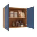 Ver imagem 5 de Armário Aéreo 2 Portas 80 cm Pérola Yescasa Azul/Freijó
