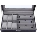 Ver imagem 7 de Porta Relogio Luxo Oculos de Sol Pulseira Estojo Expositor Caixa Oganizador Penteadeira Armario Mesa