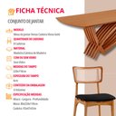 Ver imagem 7 de Conjunto Sala de Jantar Mesa Venus Tampo 220cm Laminado Barril e 8 Cadeiras Viena