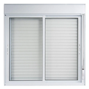 Ver imagem 3 de Janela com Persiana Integrada Alumínio 100 (a) X 120 (l) Branco 2 Folhas Móveis Acionamento Manual