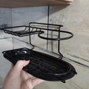 Ver mais imagens de Porta Detergente Esponja Preto Suporte Aramado Pia ou Parede