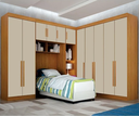 Ver imagem 1 de Modulado Solteiro Orion 100%MDF Cinamomo/Off - Leifer Móveis
