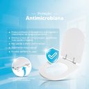 Ver imagem 3 de Assento Sanitário Poliester Antibacteriano Carrara Branco para Vaso Deca