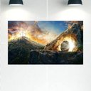 Ver imagem 1 de Quadro Decorativo Tela Canvas Religiosos Ref:qbre10 Lojall 150 X 100 Cm Borda Infinita