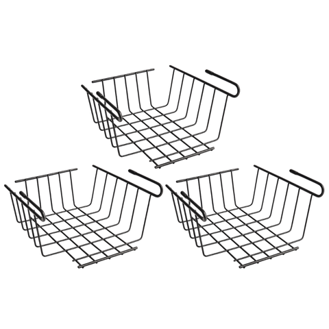 9 Cesto Suspensos Organizadores Encaixe Armário Prateleira