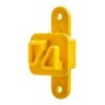 20 Unidades Isolador Cerca Elétrica Rural Tipo W Amarelo - 1