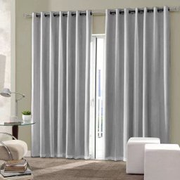 Cortina Blackout Tecido Sala/Quarto 300x250 Cinza Claro Admirare - 1