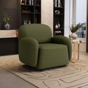 Ver imagem 3 de Kit 02 Poltronas Decorativa Orgânica para Sala Living Morelo M05 Linho Verde - Lyam Decor