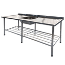 Ver imagem 2 de Mesa de Manipulação Mod.6808 Imeca - 2,00x0,70 C/ Grade Cuba 60x50x25 Inox 304 Inox 304