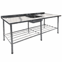 Ver imagem 1 de Mesa de Manipulação Mod.6808 Imeca - 2,00x0,70 C/ Grade Cuba 60x50x25 Inox 304 Inox 304