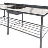 Mesa de Manipulação Mod.6808 Imeca - 2,00x0,70 C/ Grade Cuba 60x50x25 Inox 304 Inox 304 - 3
