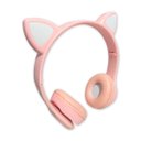 Ver imagem 2 de Fone Ouvido Bluetooth Infantil Mini Cat Fone Orelha Gato Led Rosa