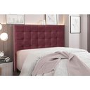 Ver imagem 4 de Cabeceira Cama Box Casal 140 Cm Verona Veludo S04 Cor Vinho