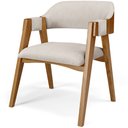 Ver imagem 1 de Cadeira para Sala de Jantar e Estar Living Estofada Suran L02 Linho Cru - Lyam Lyam Decor