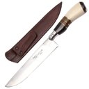 Ver imagem 1 de Faca Gaúcha Churrasco 8" Inox Cabo Curvo Chifre Madeira Osso