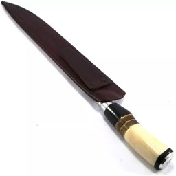 Faca Gaúcha Churrasco 8" Inox Cabo Curvo Chifre Madeira Osso - 4 Faca Gaúcha Churrasco 8" Inox Cabo Curvo Chifre Madeira Osso - 4