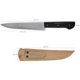 Faca de Churrasco Artesanal 8" Aço Inox Cabo de Chifre - 2 Faca de Churrasco Artesanal 8" Aço Inox Cabo de Chifre - 2