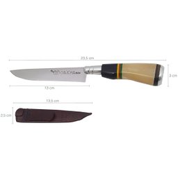 Faca Gaúcha 5" Inox Cabo Osso e Chifre com Bainha de Couro - 3 Faca Gaúcha 5" Inox Cabo Osso e Chifre com Bainha de Couro - 3