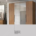 Ver mais imagens de Guarda Roupa Casal 4 Portas com Espelho e 3 Gavetas Attore - Amêndola Touch