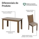 Ver imagem 4 de Conjunto Sala de Jantar Dolce Mesa Tampo de Madeira 6 Cadeiras Rustic/Crema/Sintético Bege Madesa