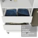 Ver imagem 7 de Guarda-roupa Closet com Pés 4 Gavetas 216cm Branco Venus Madesa