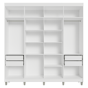 Ver mais imagens de Guarda-roupa Closet com Pés 4 Gavetas 216cm Branco Venus Madesa