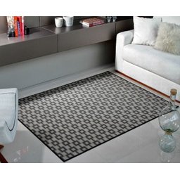 Tapete Sala Quarto 1,50 x 2,00 Antiderrapante Preto Ht-02 - 1