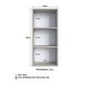 Ver imagem 5 de Armário Organizador com 2 Prateleiras e Porta com Espelho Cp7020 Arenas