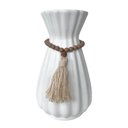 Ver imagem 1 de Vaso centro de mesa branco com colar japamala pequeno decor