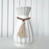 Vaso centro de mesa branco com colar japamala pequeno decor - 3