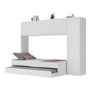 Ver imagem 6 de Bicama De Solteiro Com Guarda Roupa Dublin Mp4032 Branca