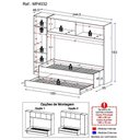 Ver imagem 5 de Bicama De Solteiro Com Guarda Roupa Dublin Mp4032 Branca