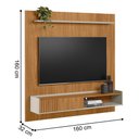 Ver imagem 4 de Painel Tv 65' Frisado com Prateleira Ávila Nature Off-white
