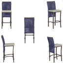 Ver imagem 3 de Mesa Bistrô com 4 Banquetas Roma Marrom Corda Náutica Estofado 3 Trama Original