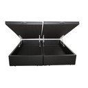 Ver imagem 2 de Cama Box Baú Queen Bipartido Sintético Cinza 42x158x198