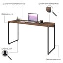 Ver imagem 3 de Mesa de Escritório Escrivaninha 135cm Dynamica Industrial C08 Nogal - Mpozenato
