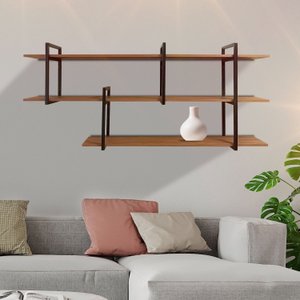 Prateleira de Parede para Espaços Livres Estilo Industrial