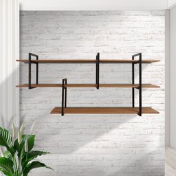 Prateleira de Parede para Espaços Livres Estilo Industrial - 2
